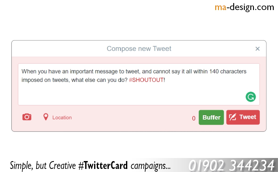 Our most recent twitter Card